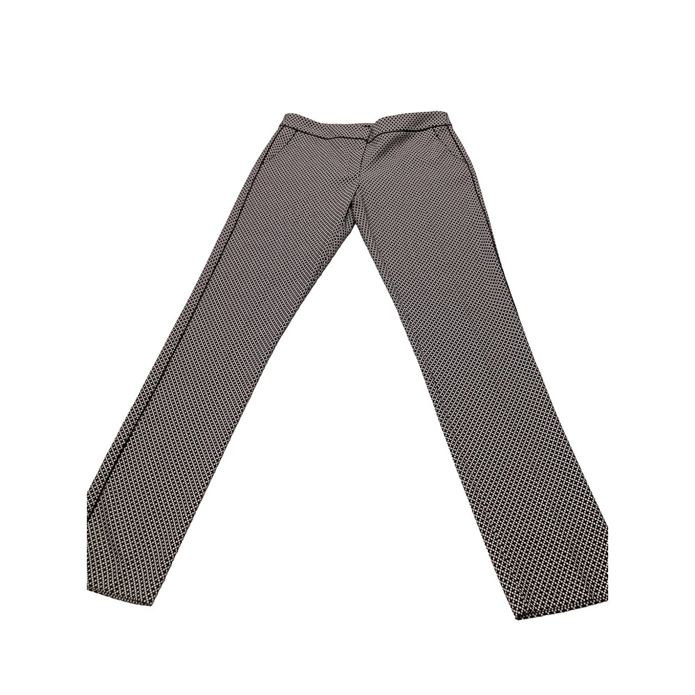 Long Tall Sally Slim Pants Black White Check Stretch Trousers EU40 US8 Minimalis